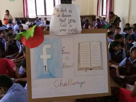 Face a Book Challenge on Reading Day at GPS.